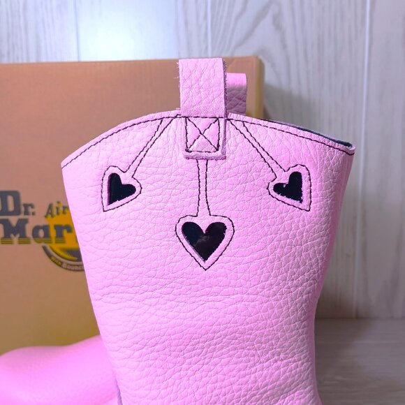 Dr. Martens Youth Junior‎ Big Kid 5 EU 36 Heart Nappa Leather Pull-on Boots Pink - Picture 10 of 12